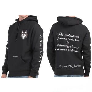 NWT Greyson x Justin Thomas XL The Journey Black Hoodie Embroider Wolf Limited